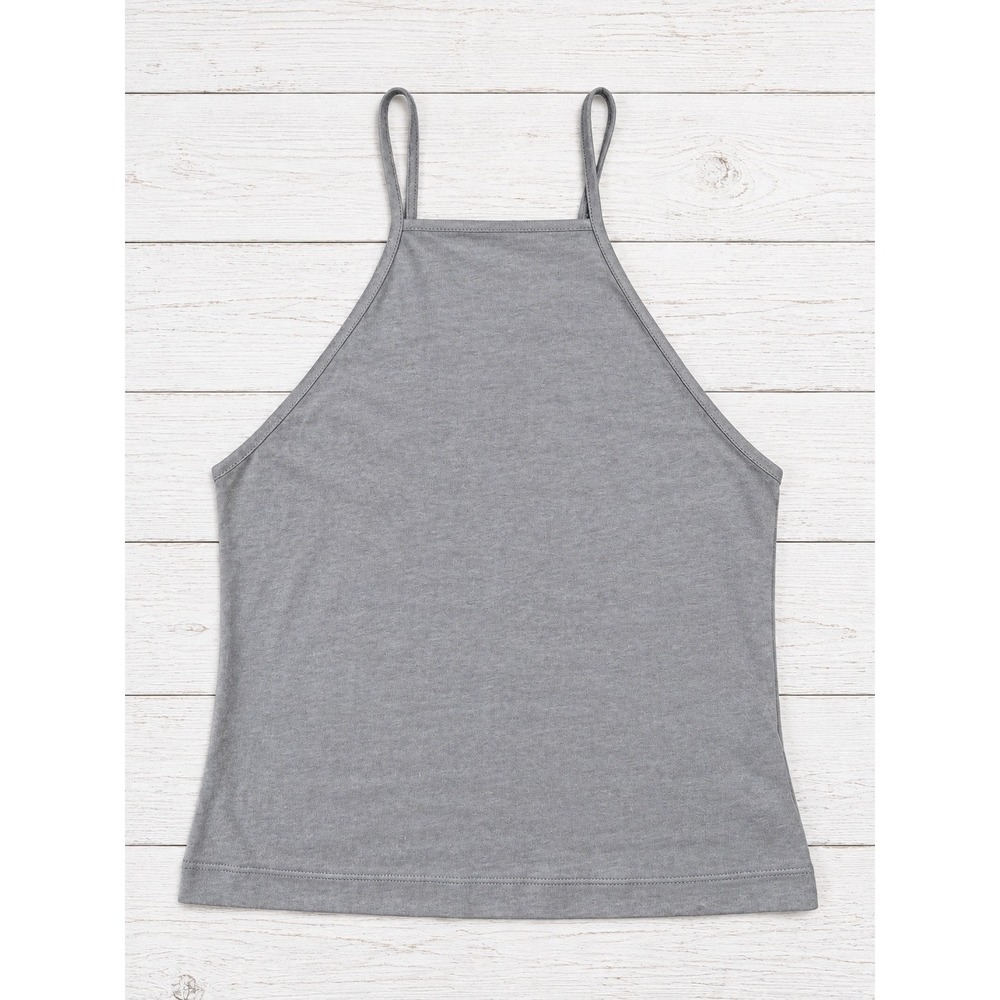 Revolve Lovers and Friends Tank Top Halter Spaghetti Strap Gray Minimalist XS